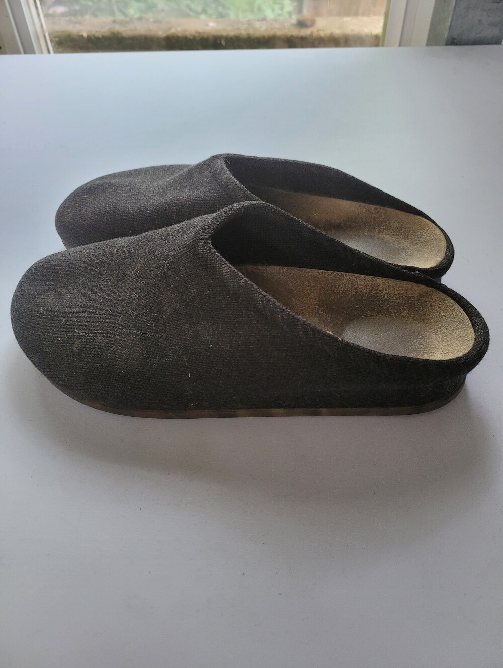 Rothy's 10 The Casual Clog Soft Black Dark Gray Slip-On Merino Wool - Picture 6 of 9